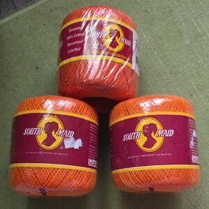 Orange Cotton Thread - 3-Pack